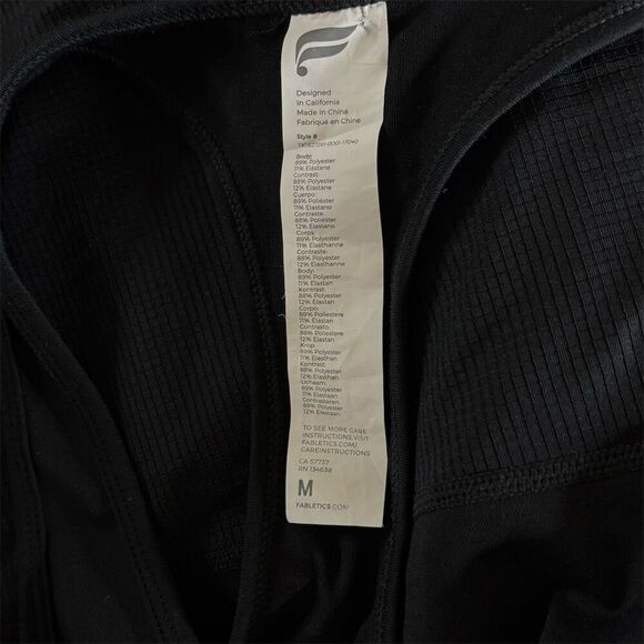 Fabletics Women's Black Cashel Curved Cinch Tank Top Size M Casual - Picture 7 of 7